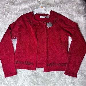 Green Dog Vintage Embroidered Shimmery Red & Black 3 Piece Set